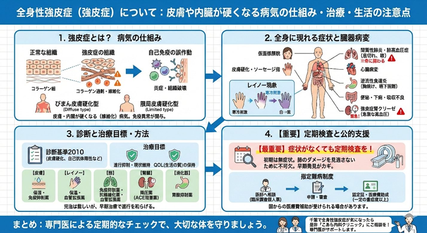 強皮症とは？初期症状から寿命の真相・2026年最新治療まで徹底解説