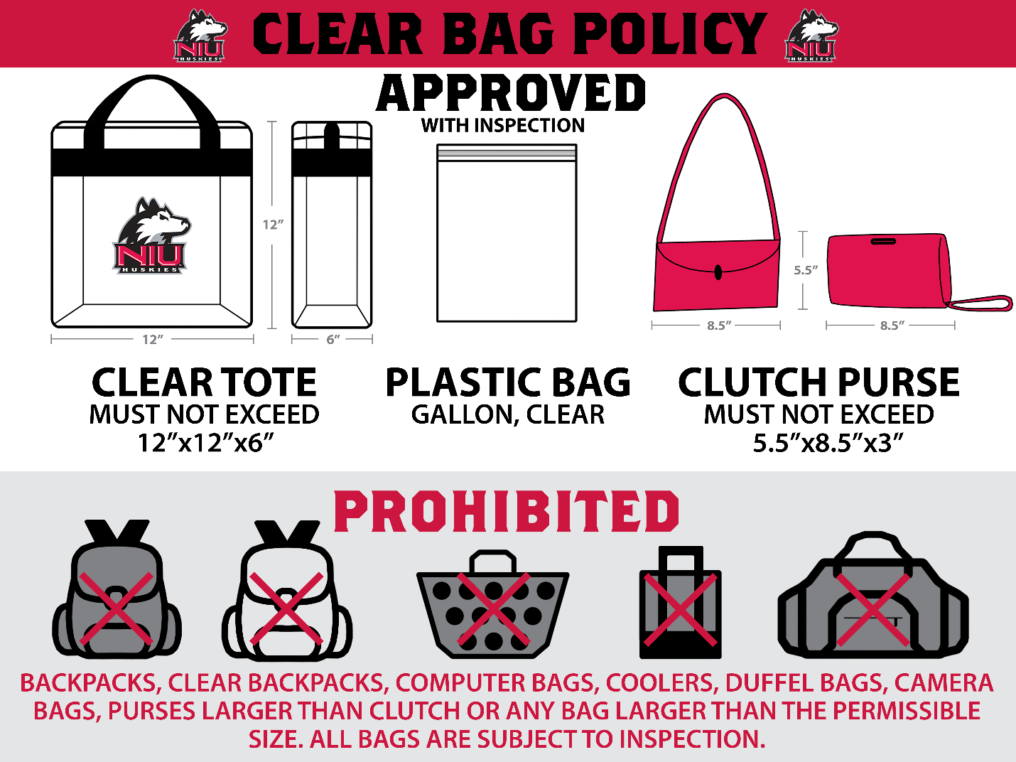 Husky Stadium Bag Policy 2015