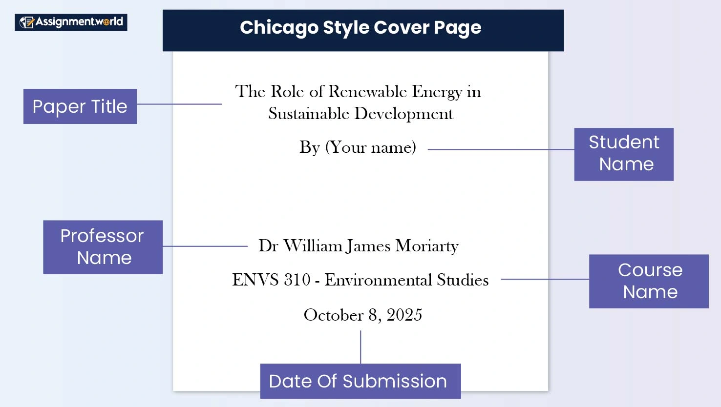 Chicago Manual of Style Title Page Example