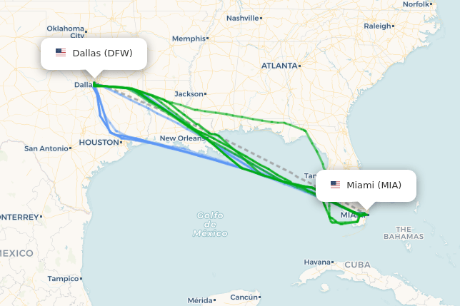 How Far Is Miami Florida from Dallas Texas