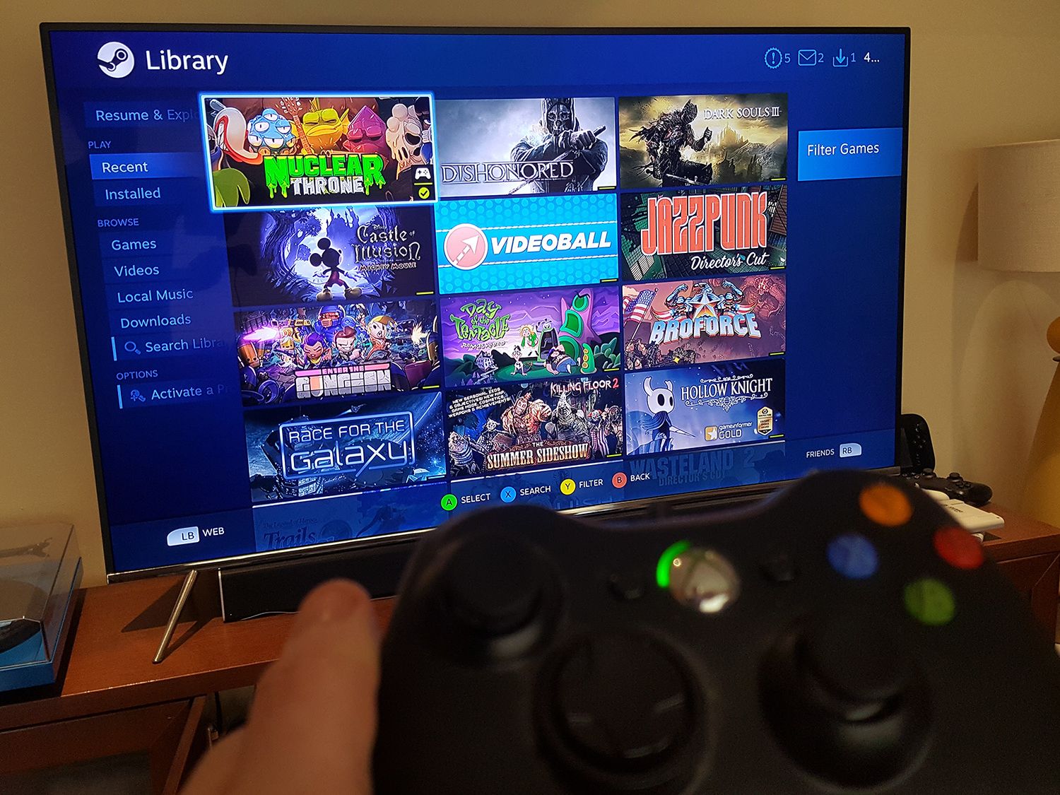 Steam Linkをテレビで遊ぶ方法！遅延激減とおすすめ設定ガイド