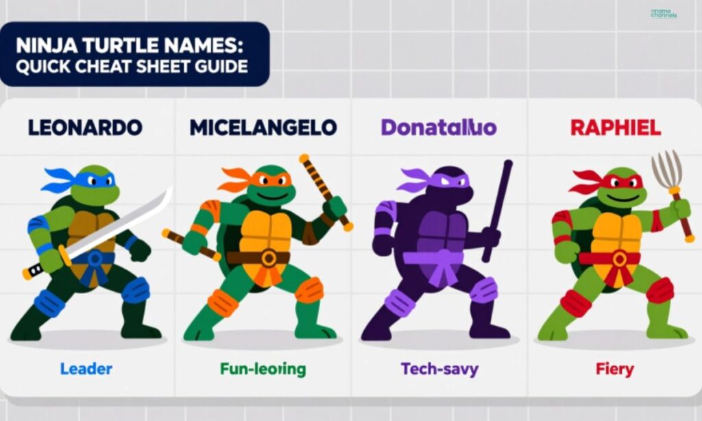 The Four Ninja Turtle Names