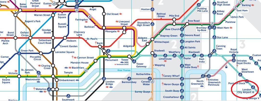 Nearest Train Station to City Airport