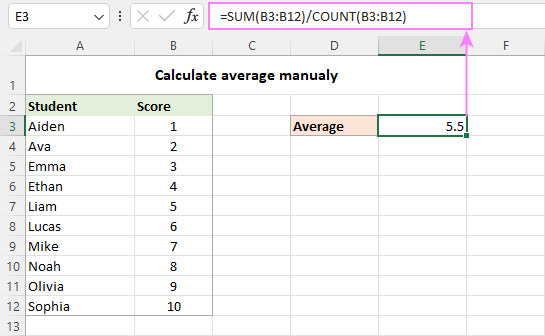 How to Calculate Average Using Excel