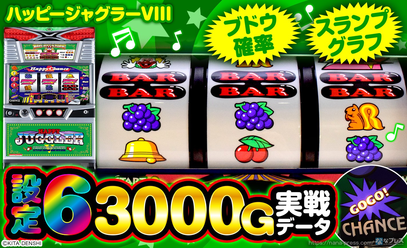 ハッピージャグラー設定判別｜ぶどうと単独Ｒｅｇで見抜く設定６の正体