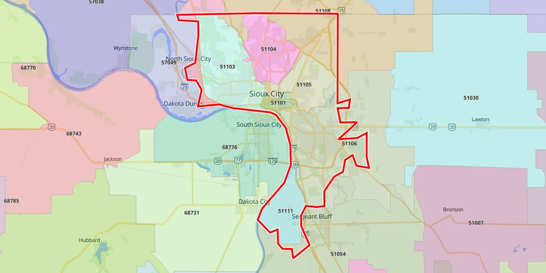 Zip Code Sioux City Iowa