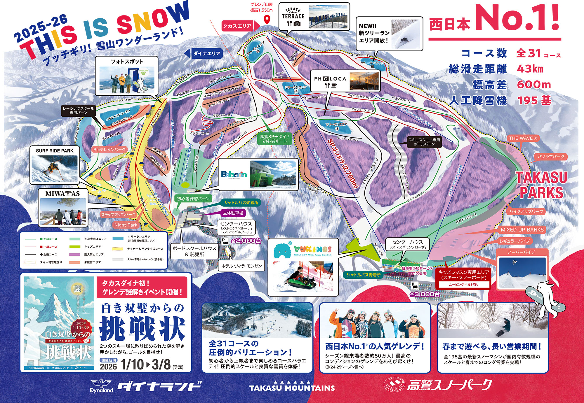 高鷲スノーパーク2026攻略！積雪・混雑の真実と割引リフト券の裏技