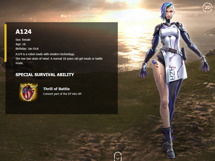 Free Fire Character A124 Ability Ep to Hp