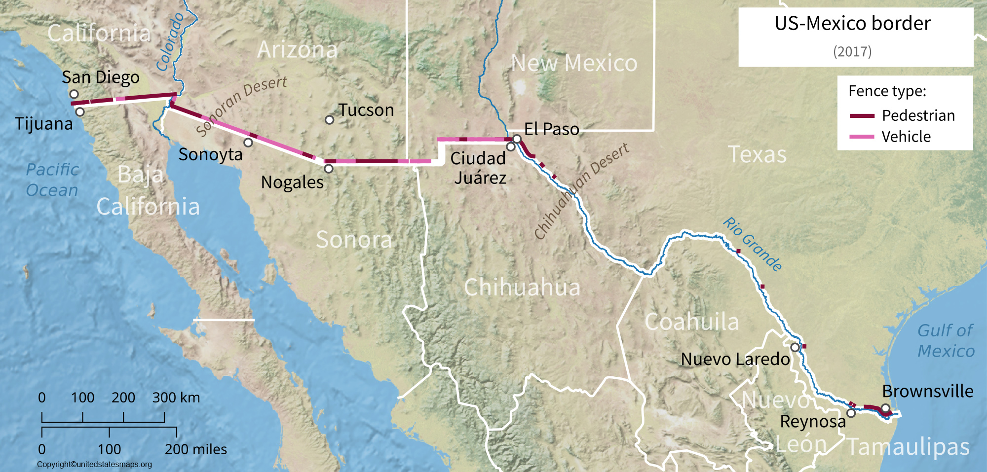 How Long Is the Border Between Mexico and United States
